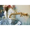 Kohler Purist(R) Wall-Mount Bathroom Sink Faucet Trim With Cross Handles And 9" 90-Degree Angle Spout, Requires Valve T14414-3-SN